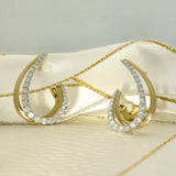 18ct Yellow Gold 0.62ct Diamond Double Row Hoop Earrings