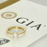 18ct Yellow Gold 0.50ct G SI1 Certificated Oval Cut Diamond Solitaire Ring with Diamond Shoulders