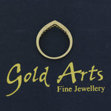 9ct Yellow Gold 0.50ct Diamond Channel Set Wishbone Ring