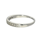 9ct White Gold 0.25ct Diamond Milgrain Edge Half Eternity Ring