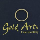 9ct Yellow Gold 0.25ct Diamond Claw Set Half Eternity Ring