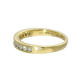 18ct Yellow Gold 0.33ct Diamond Channel Set Half Eternity Ring