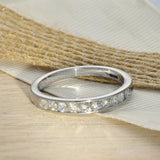 18ct White Gold 0.33ct Diamond Channel Set Half Eternity Ring