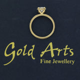 18ct Yellow Gold Laboratory-Grown 1.50ct Diamond Shoulders Solitaire Ring