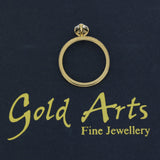 18ct Yellow Gold Laboratory-Grown 1ct Pear Shape Diamond Shoulders Solitaire Ring