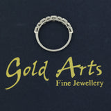 18ct White Gold 0.50ct Total Diamond Bezel Set Mix Cut Half Eternity Ring