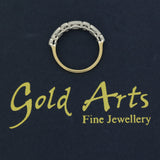 18ct Yellow Gold Milgrain Mix Cut 0.67ct Diamond 7 Stone Ring