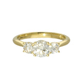 18ct Yellow Gold 1.27ct Laboratory-Grown Diamond Round Trilogy Ring
