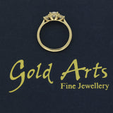 18ct Yellow Gold 1.27ct Laboratory-Grown Diamond Round Trilogy Ring