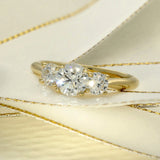 18ct Yellow Gold 1.27ct Laboratory-Grown Diamond Round Trilogy Ring