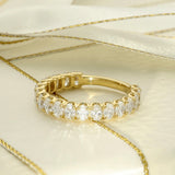 18ct Yellow Gold 1.9ct Laboratory-Grown Diamond Oval Cut 3/4 Eternity Ring