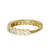 18ct Yellow Gold 1.9ct Laboratory-Grown Diamond Oval Cut 3/4 Eternity Ring
