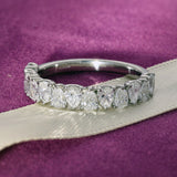 Platinum 1.17ct Laboratory-Grown Diamond Pear Shape Half Eternity Ring