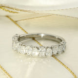 Platinum 1.17ct Laboratory-Grown Diamond Pear Shape Half Eternity Ring
