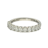 Platinum 1.10ct Laboratory-Grown Diamond Oval Cut Half Eternity Ring