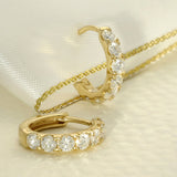 18ct Yellow Gold 1ct Laboratory-Grown Diamond Huggie Hoop Earrings 14mm