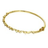 18ct Yellow Gold Wave Vintage Style Diamond Bangle