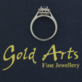 Platinum 1.35ct Oval Sapphire & Diamond Halo Ring