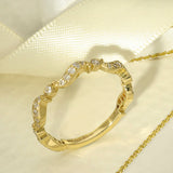 18ct Yellow Gold 0.30ct Old Cut Diamond Wave Vintage Style Eternity Ring