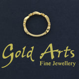 18ct Yellow Gold 0.30ct Old Cut Diamond Wave Vintage Style Eternity Ring