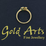 18ct Yellow Gold Toi et Moi Emerald and Marquise Diamond Ring
