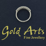 Platinum 1.45ct Emerald Cut Diamond Bezel Set Half Eternity Ring
