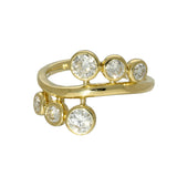 18ct Yellow Gold 1.06ct Total Bezel Set Diamond Cocktail Ring
