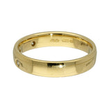 Pre-owned 18ct Yellow Gold 3.8mm Diamond Set Band Ring