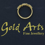 18ct Yellow Gold 0.82ct Total Mix Cut Diamond 7 Stone Ring