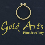 18ct Yellow Gold 0.32ct Diamond Marquise Flower Butterfly Ring