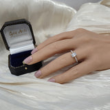 9ct Yellow Gold Laboratory-Grown 1ct Emerald Cut Diamond Solitaire Shoulders Ring