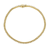 18ct Yellow Gold Laboratory-Grown Diamond Tennis Bracelet - 3.00ct