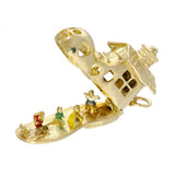 Vintage Large 9ct Yellow Gold Charm Pendant - Old Woman Who Lived in a Shoe 11g