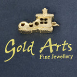 Vintage Large 9ct Yellow Gold Charm Pendant - Old Woman Who Lived in a Shoe 11g