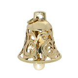 Vintage Large 9ct Yellow Gold Bell Charm Pendant 1970's 8.5g