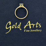 18ct Yellow Gold Laboratory-Grown Green Diamond 1ct Emerald Cut Solitaire Ring