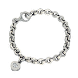 Pre-Loved 18ct White Gold Chopard Happy Diamonds Heart Bracelet