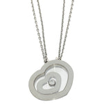 Pre-Loved 18ct White Gold Chopard Happy Spirit Diamond Heart Necklace