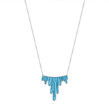 Lalique Terramineral Necklace 3 Crystals Blue Persepolis Crystal & Silver 10831600