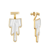 Lalique Terramineral Earrings Clear Crystal & 18k Gold Plated 10831500