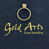 18ct Yellow Gold Laboratory-Grown 1ct Radiant Cut Diamond Shoulders Solitaire Ring