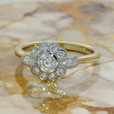 18ct Yellow Gold 0.50ct Diamond Daisy Cluster Ring