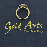 18ct Yellow Gold 0.50ct Diamond Daisy Cluster Ring