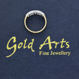 18ct Yellow Gold Mix Cut Diamond Rub-Over Half Eternity Ring
