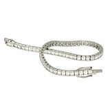 18ct White Gold 2.96ct Baguette Cut Natural Diamond Tennis Bracelet