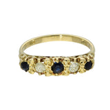 Pre-owned 18ct Yellow Gold Sapphire & Diamond Dress Ring