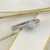Pre-loved Platinum 0.30ct Diamond Compass Set Solitaire Ring