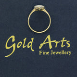 Antique 18ct Yellow Gold 1ct Pave Set Old Cut Diamond Navette Ring