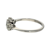 Antique 18ct White Gold 1.19ct Old Cut Diamond Trilogy Ring