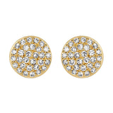 886 Royal Mint  Pavé Large Studs in 18ct Yellow Gold